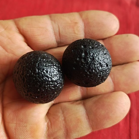 古玩雜項雷公墨隕石真品鑒賞圖