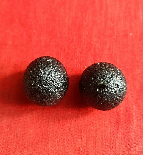 古玩雜項雷公墨隕石真品鑒賞圖