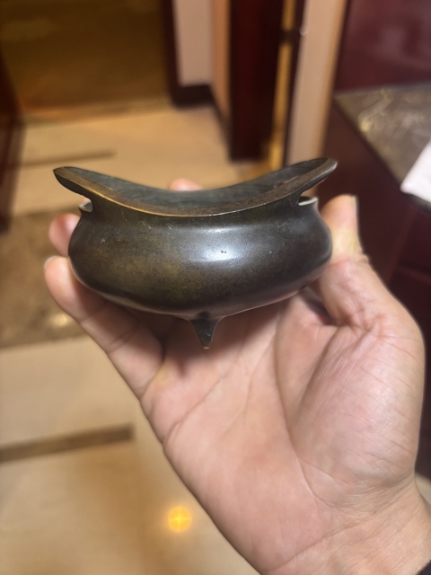 古玩銅器橋耳爐真品鑒賞圖