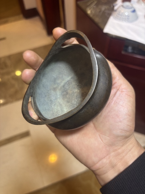 古玩銅器橋耳爐真品鑒賞圖