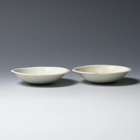 古玩陶瓷宋代湖田窯青白釉出筋花口洗拍賣，當前價格2800元