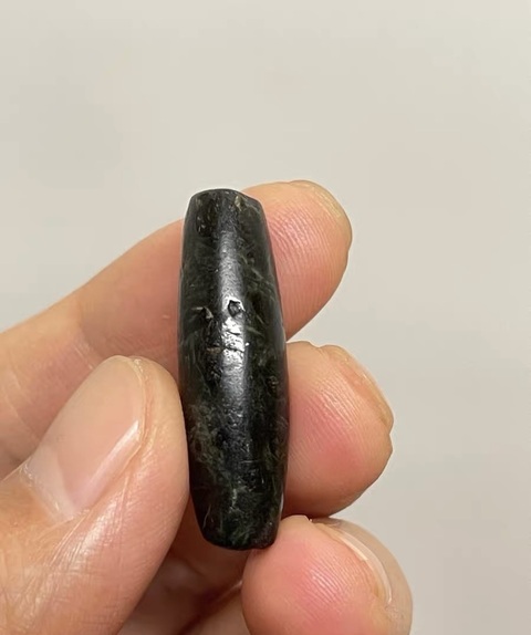 古玩玉器地方料管珠真品鑒賞圖