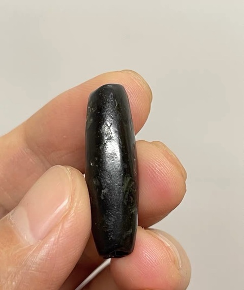 古玩玉器地方料管珠真品鑒賞圖