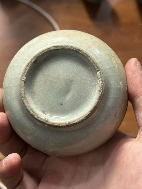 古玩陶瓷龍泉仿官青瓷蓋罐真品鑒賞圖