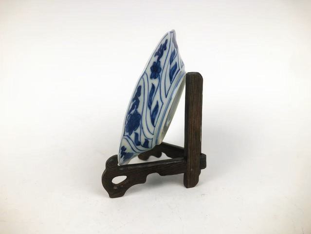 古玩陶瓷清康熙·鳳穿牡丹花口盤真品鑒賞圖