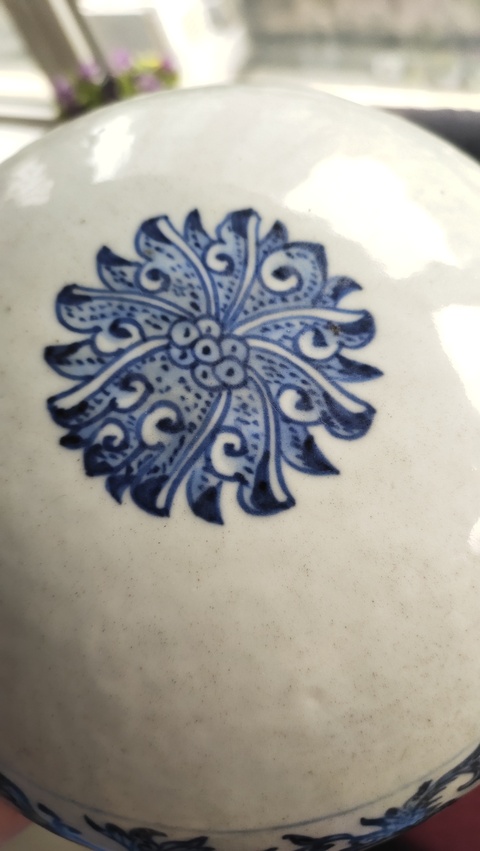 古玩陶瓷青花比丘量海命缽真品鑒賞圖