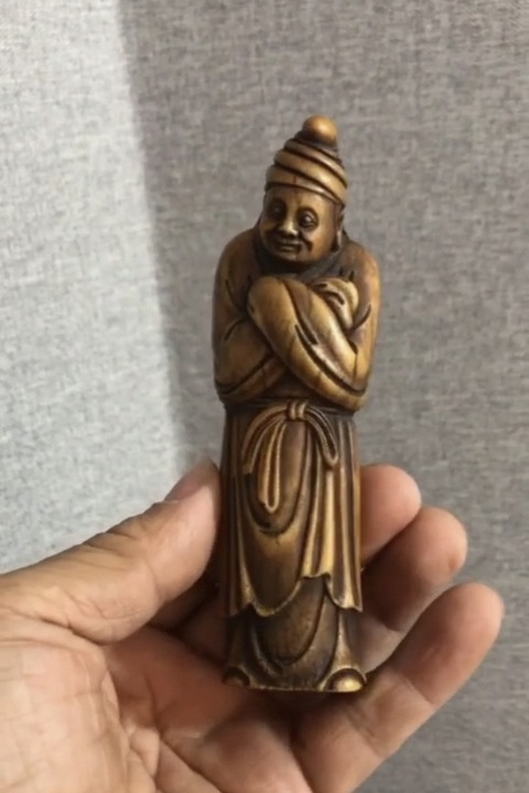 古玩雜項牙雕人物真品鑒賞圖