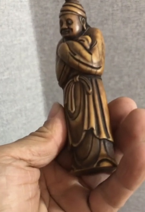 古玩雜項牙雕人物真品鑒賞圖