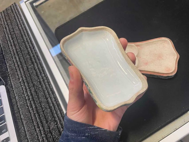 古玩陶瓷民國 瓷硯臺真品鑒賞圖