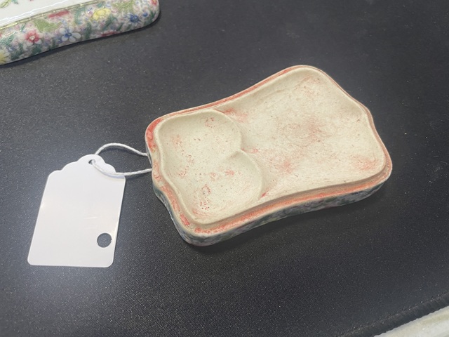 古玩陶瓷民國 瓷硯臺真品鑒賞圖