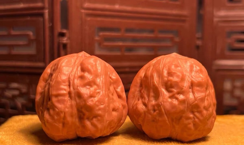 古玩雜項(xiàng)玉蟾型核桃真品鑒賞圖