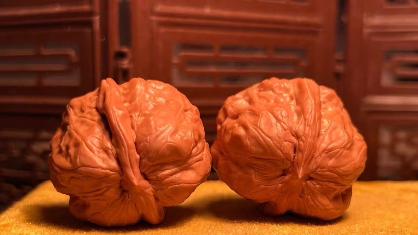 古玩雜項(xiàng)玉蟾型核桃真品鑒賞圖