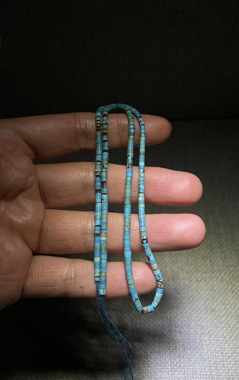 古玩玉器漢代.松石珠串 (藍(lán)色品級更高)拍賣，當(dāng)前價格0元