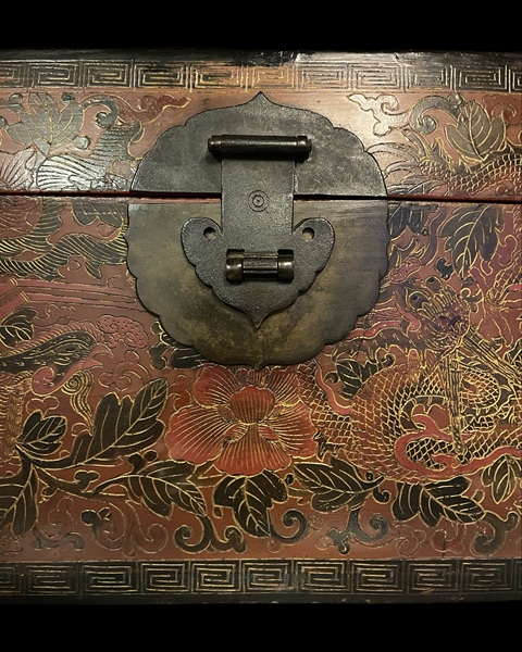 古玩雜項漆箱真品鑒賞圖