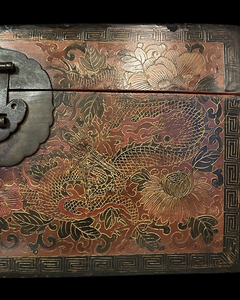 古玩雜項漆箱真品鑒賞圖