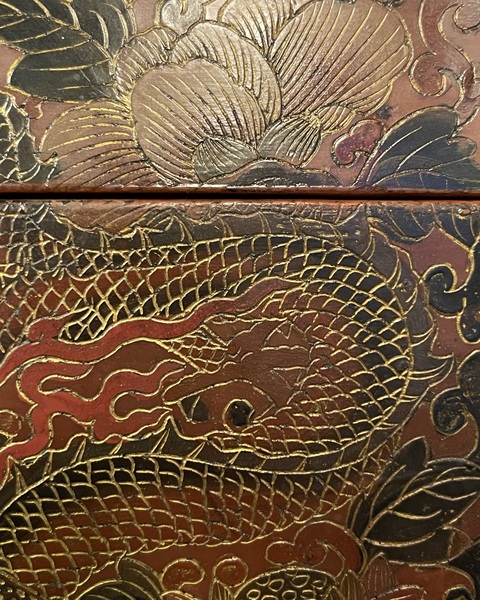 古玩雜項漆箱真品鑒賞圖