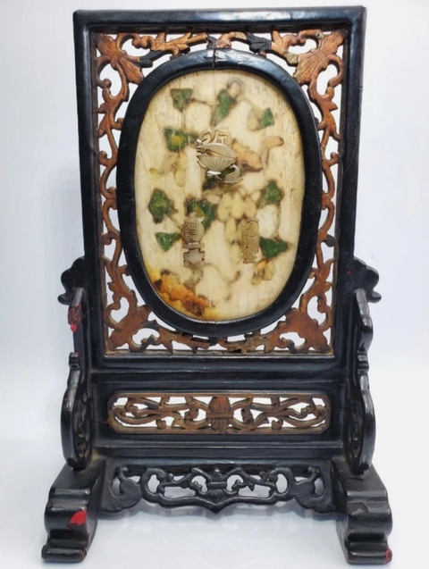 古玩雜項臺屏真品鑒賞圖