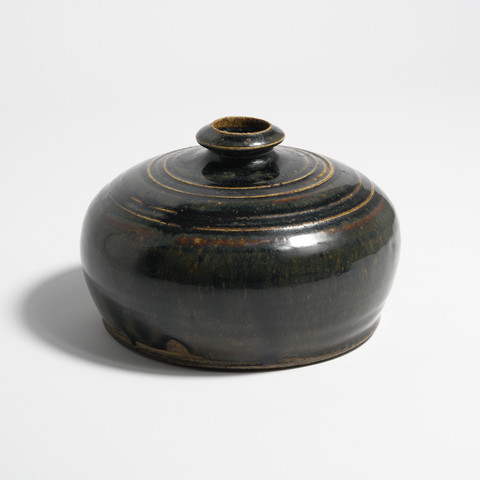 古玩陶瓷黑釉扁瓶真品鑒賞圖