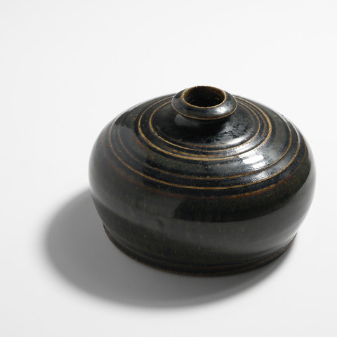 古玩陶瓷黑釉扁瓶真品鑒賞圖