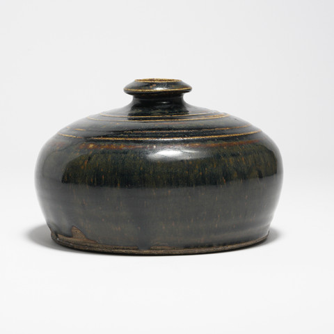 古玩陶瓷黑釉扁瓶真品鑒賞圖