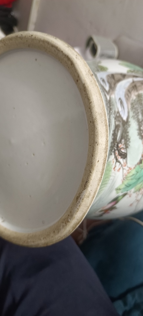 古玩陶瓷粉彩花鳥紋將軍罐真品鑒賞圖