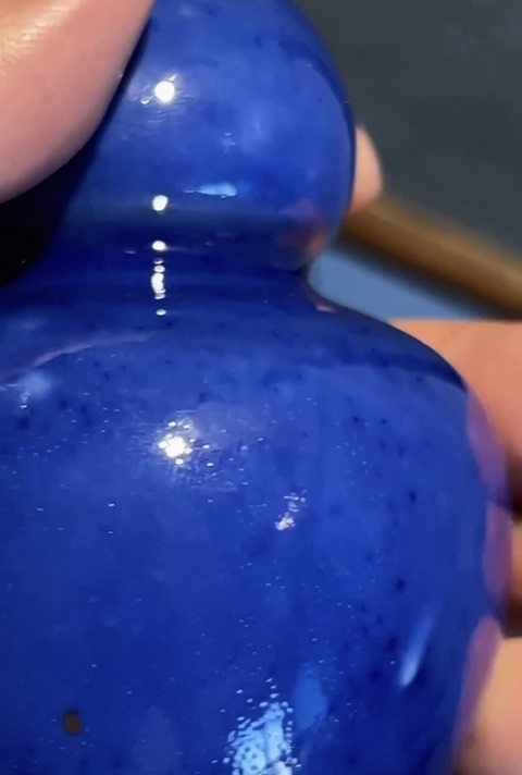 古玩陶瓷藍釉葫蘆真品鑒賞圖