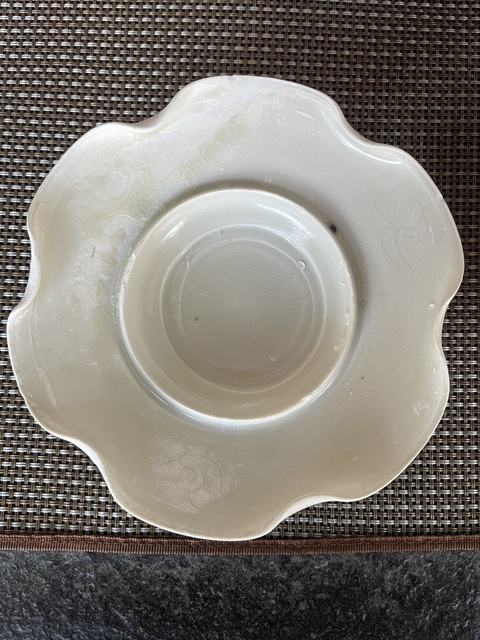 古玩陶瓷邢窯白瓷盞和托真品鑒賞圖