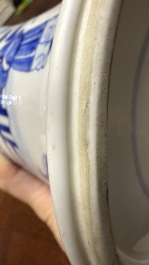 古玩陶瓷人物紋青花鳳尾尊標(biāo)本真品鑒賞圖