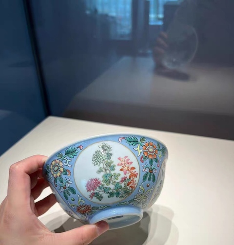 古玩陶瓷粉彩八大膳碗之一真品鑒賞圖