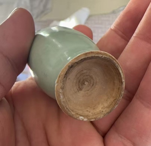 古玩陶瓷晚清?豆青釉小凈瓶拍賣，當前價格1200元