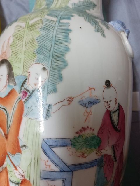 古玩陶瓷粉彩瓶真品鑒賞圖