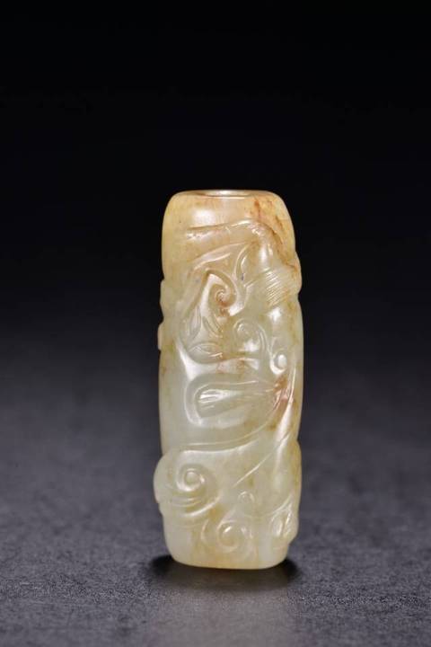 古玩玉器和田玉雕“螭龍紋勒”真品鑒賞圖