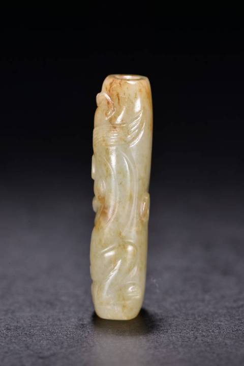 古玩玉器和田玉雕“螭龍紋勒”真品鑒賞圖