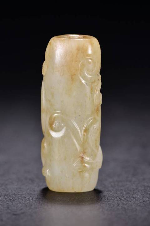 古玩玉器和田玉雕“螭龍紋勒”真品鑒賞圖