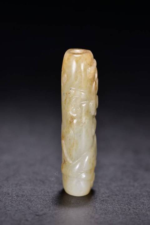 古玩玉器和田玉雕“螭龍紋勒”真品鑒賞圖