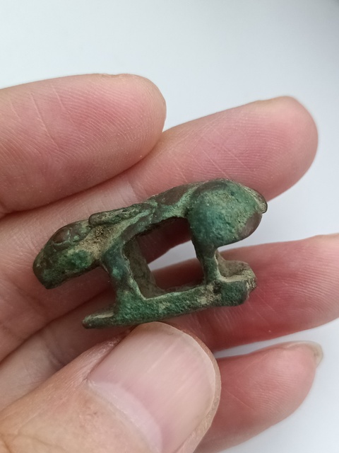 古玩銅器銅兔真品鑒賞圖