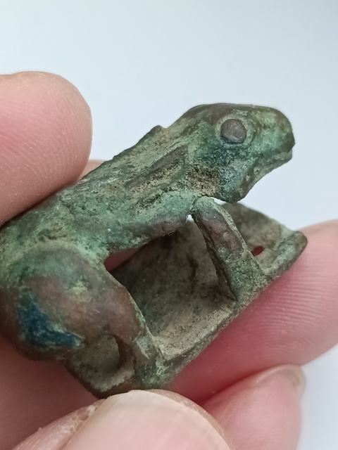 古玩銅器銅兔真品鑒賞圖