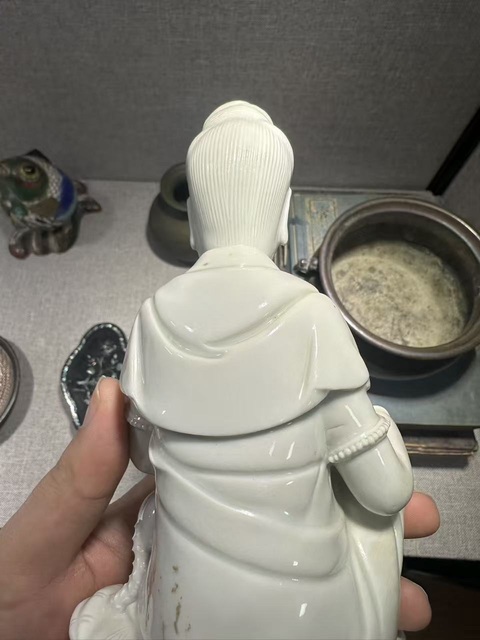 古玩陶瓷白釉瓷塑真品鑒賞圖