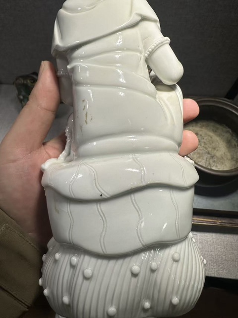 古玩陶瓷白釉瓷塑真品鑒賞圖