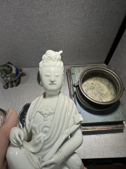 古玩陶瓷白釉瓷塑真品鑒賞圖