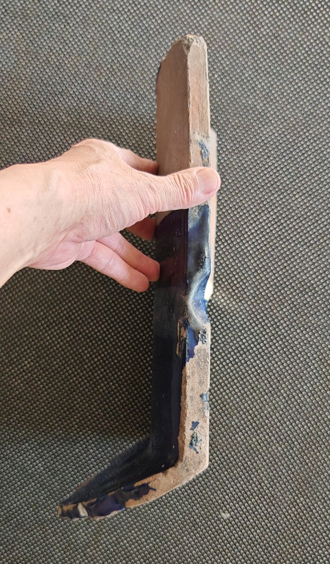 古玩陶瓷藍釉印花龍紋瓦當真品鑒賞圖