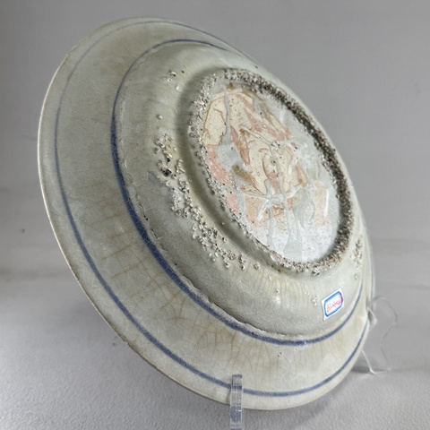 古玩陶瓷鳳紋青花盤真品鑒賞圖