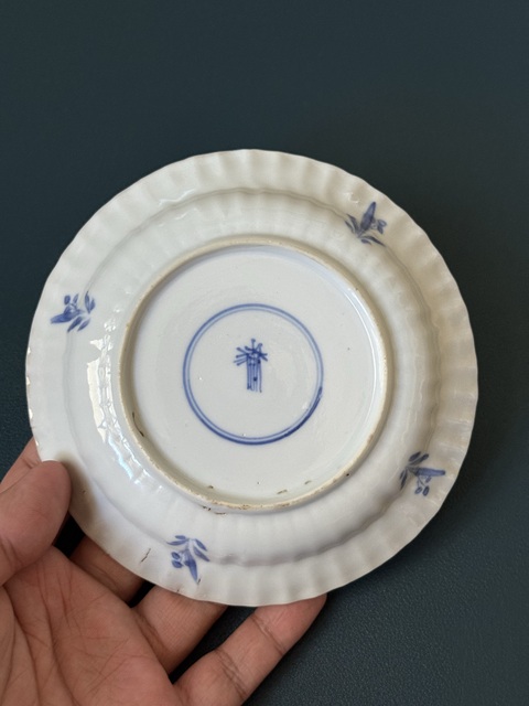 古玩陶瓷清·康熙鯉桂鰱鳙蟹藻紋青花盤拍賣，當前價格1500元