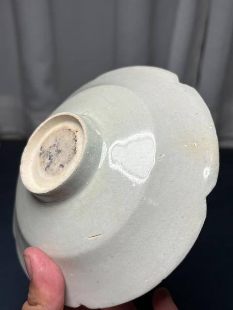 古玩陶瓷湖田窯青白釉刻花葵口盤拍賣，當前價格6666元