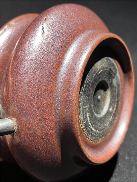 古玩陶瓷紫金釉雙耳爐真品鑒賞圖