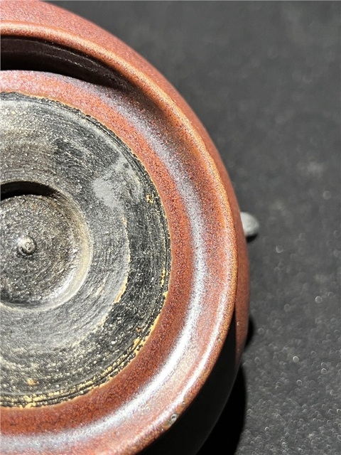 古玩陶瓷紫金釉雙耳爐真品鑒賞圖