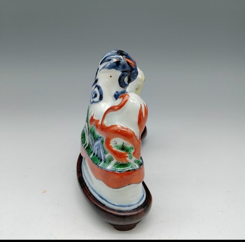 古玩陶瓷青花紅綠彩筆架真品鑒賞圖