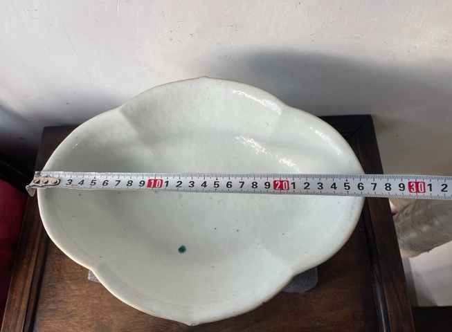 古玩陶瓷粉彩人物故事貢盤(pán)真品鑒賞圖