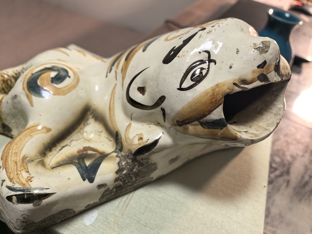 古玩陶瓷磁州窯壁掛真品鑒賞圖