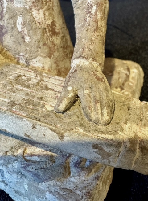 古玩陶瓷唐代奏樂仕女陶俑真品鑒賞圖